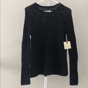 Hinge Black Knit Sweater Size XS